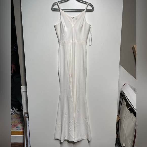 NEW Dress the Population Iris Gown in Off White - Picture 7 of 13